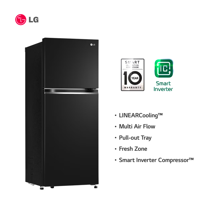 LG Kulkas Dua Pintu Smart Inverter Compressor 235 L - GV-B212PQMB